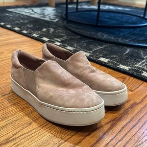 Vince Light Pink W US 8.5 Platform Suede Shoe